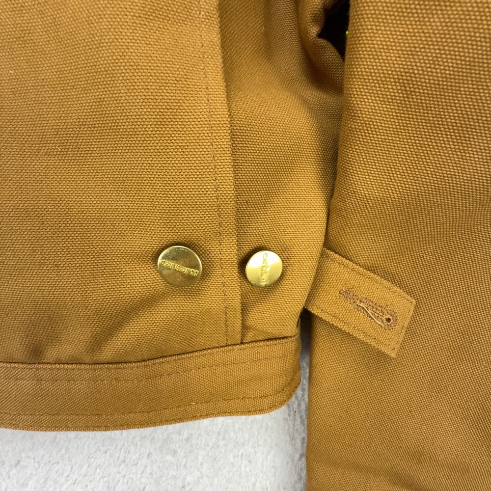 Carhartt Cropped Detroit Jacket Red Quilt Lined Mens Large 42 X01 BRN Brown NWT - Picture 15 of 16